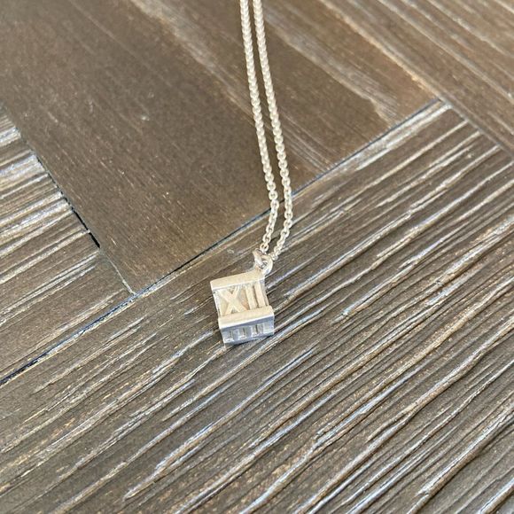 Tiffany & co, necklace, Atlas, sterling silver, charm, 8” long - Picture 3 of 4